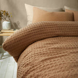 Pineapple Elephant waffle bedding set caramel single, UK version
