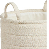 Argos Home boucle laundry basket 80L cream, imported from the UK
