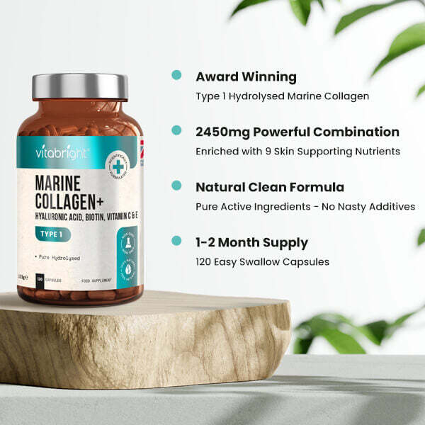 VitaBright Marine Collagen Complex 120 capsules - British product