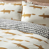 Habitat x Scion Mr Fox cream cotton bedding set single (British brand)
