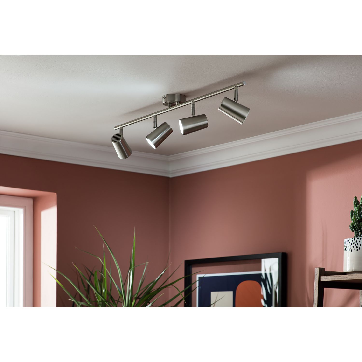 Argos Home brushed chrome 4 light bar light 76cm, UK version