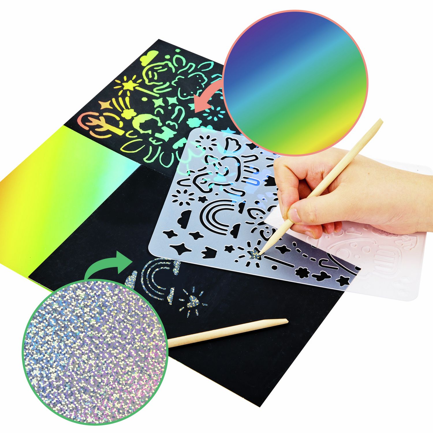 Chad Valley fairy scratch art set, UK version