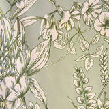 Habitat botanical print pencil pleat curtains sage 117x137cm, UK version
