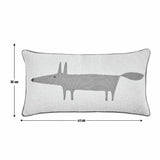Habitat x Scion Mr Fox boucle cushion cream 30x60cm - British product