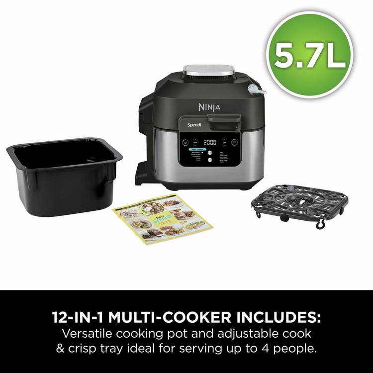 Ninja Speedi 12-in-1 multi cooker and air fryer 5.7L black, imported from the UK