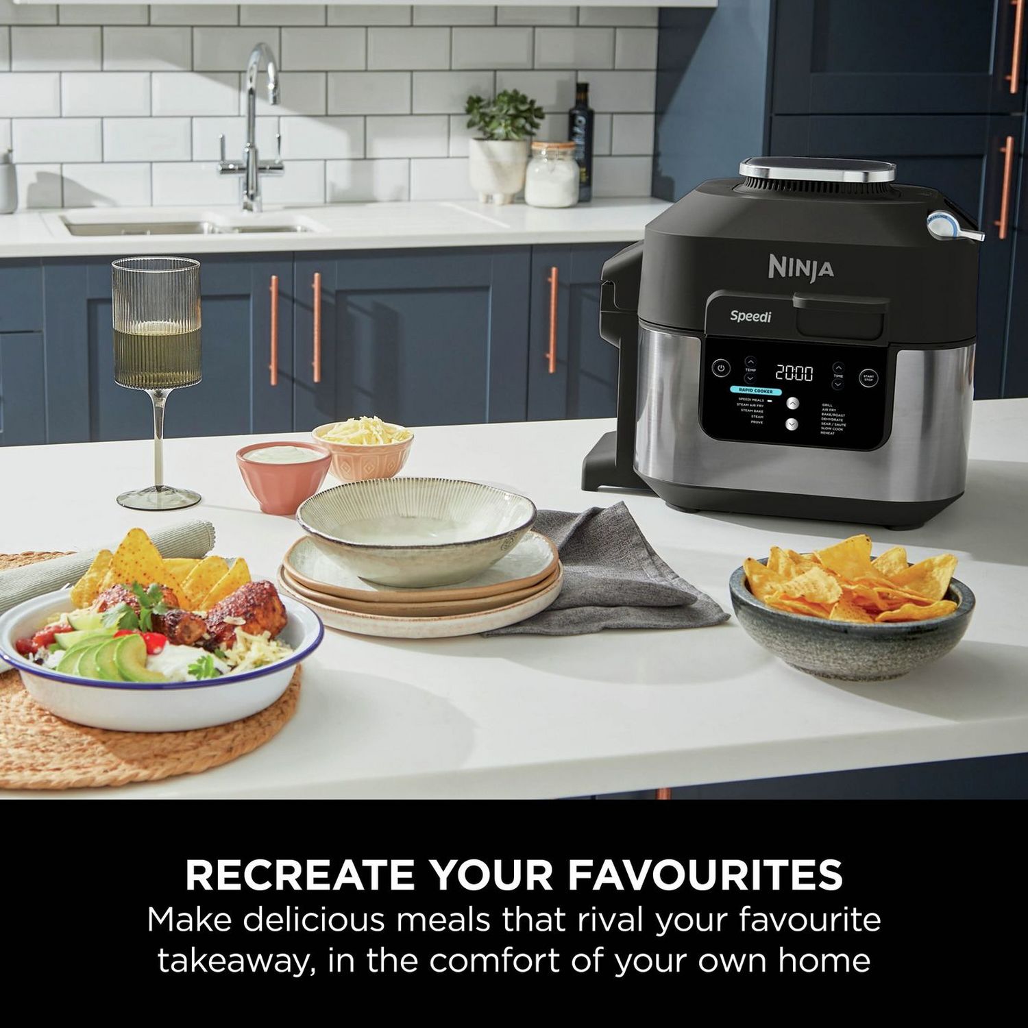 Ninja Speedi 12-in-1 multi cooker and air fryer 5.7L black, imported from the UK