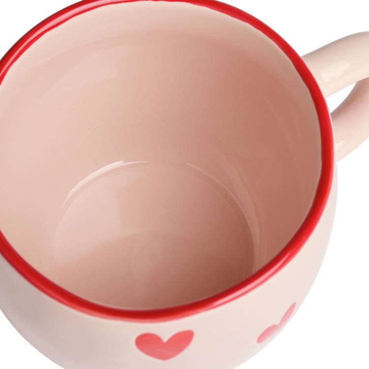 Argos Home stoneware heart thrown mug 300ml - British product