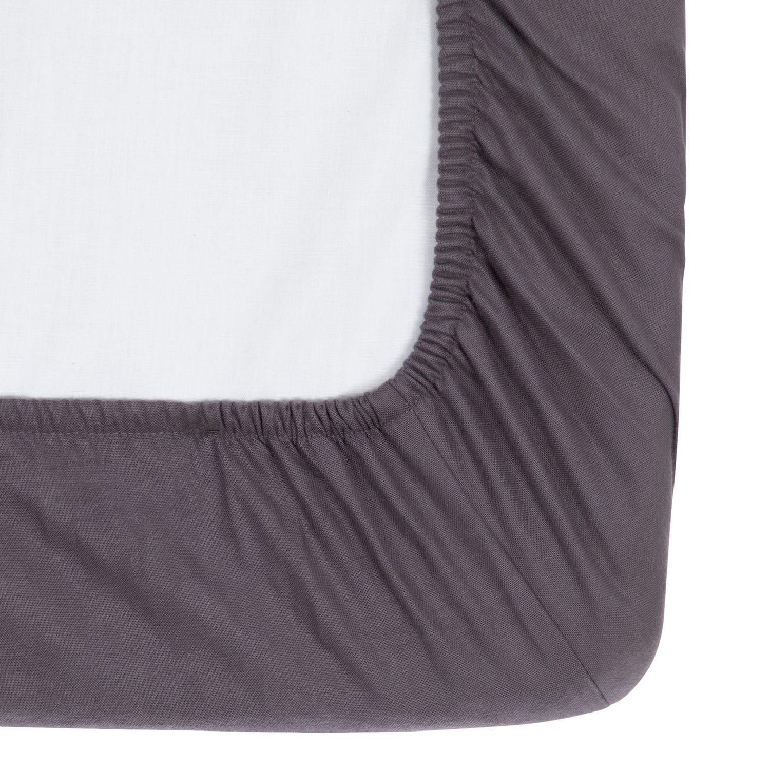 Habitat Brushed Cotton Plain Charcoal Fitted Sheet-Double
