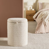 Argos Home boucle laundry basket 60L cream - British product