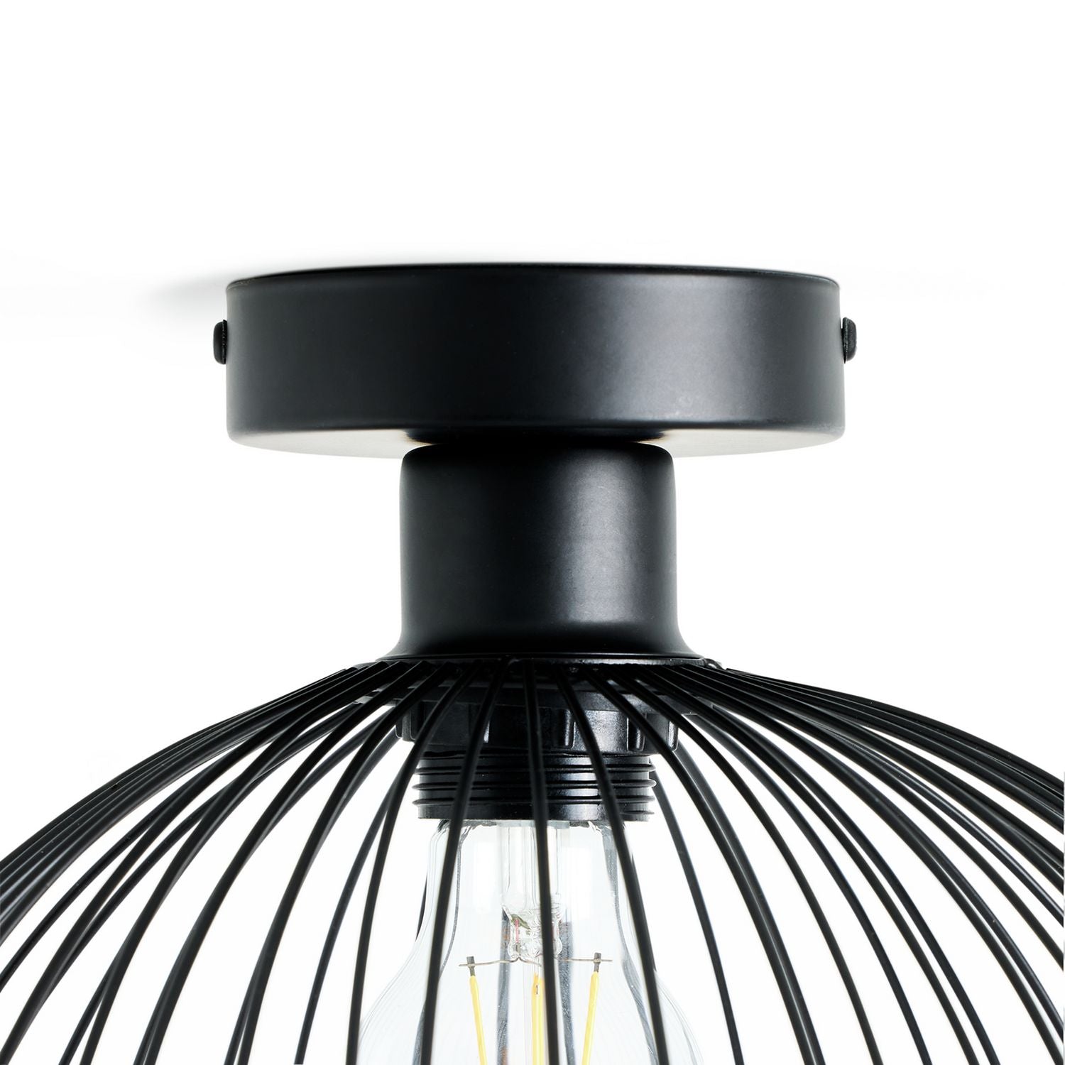Argos Home Nyx flush ceiling light black 30cm, UK version