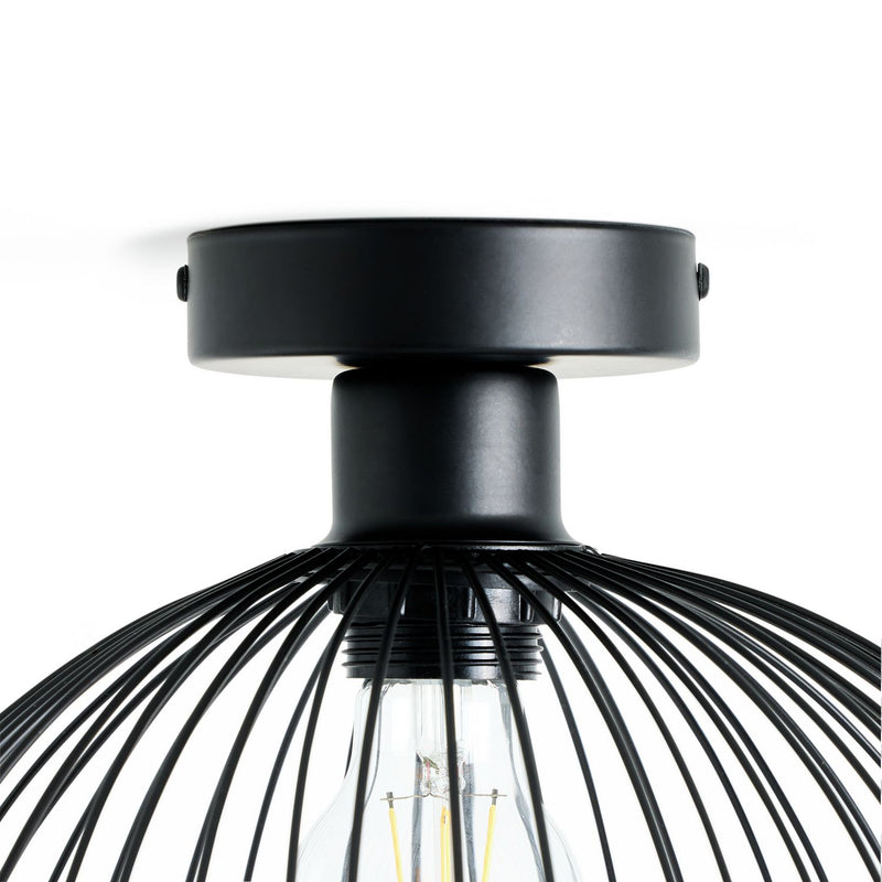Argos Home Nyx flush ceiling light black 30cm, UK version