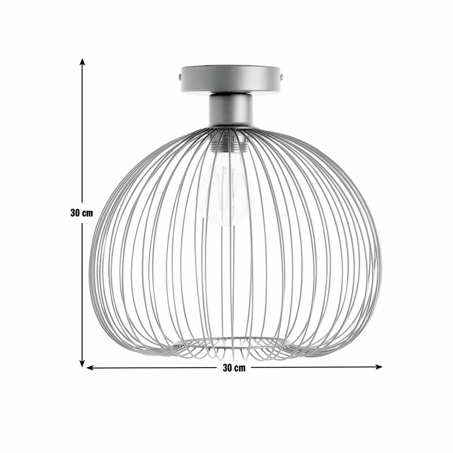 Argos Home Nyx flush ceiling light black 30cm, UK version