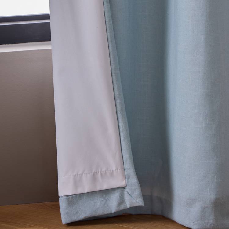 Habitat blackout eyelet curtain in country blue 117x137cm - British product