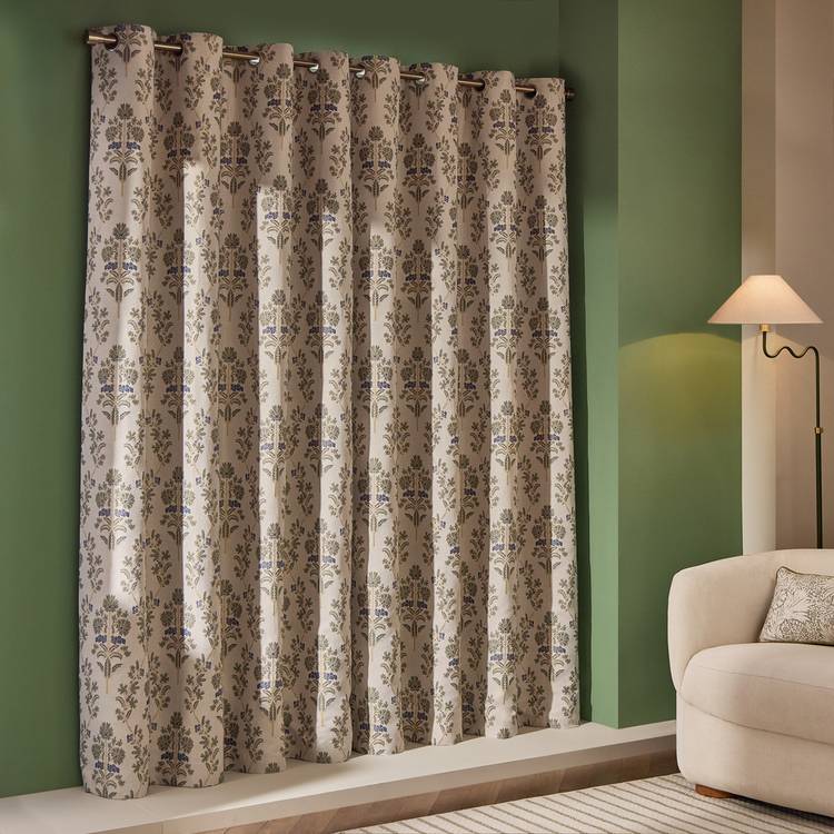 Habitat blackout curtains natural jacquard 117x137cm - British product