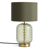 Argos Home green glass table lamp, UK version