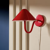 Habitat Wave metal wall light in red finish, UK version