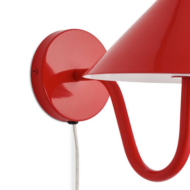 Habitat Wave metal wall light in red finish, UK version