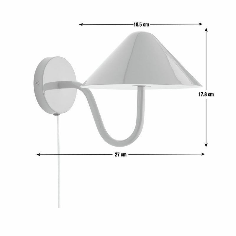 Habitat Wave metal wall light in red finish, UK version