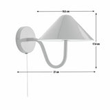 Habitat Wave metal wall light in red finish, UK version