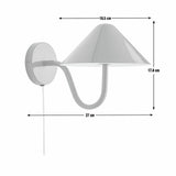 Habitat Wave metal wall light in red finish, UK version
