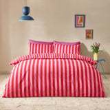 Sassy B Stripe Tease Red Bedding Set - Kingsize