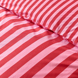 Sassy B Stripe Tease Red Bedding Set - Kingsize