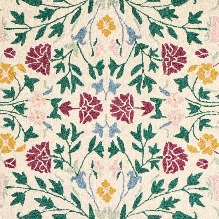 Argos Home country floral cream wool rug 120x170cm, UK version