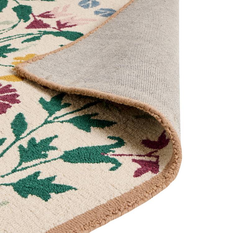 Argos Home country floral cream wool rug 120x170cm, UK version