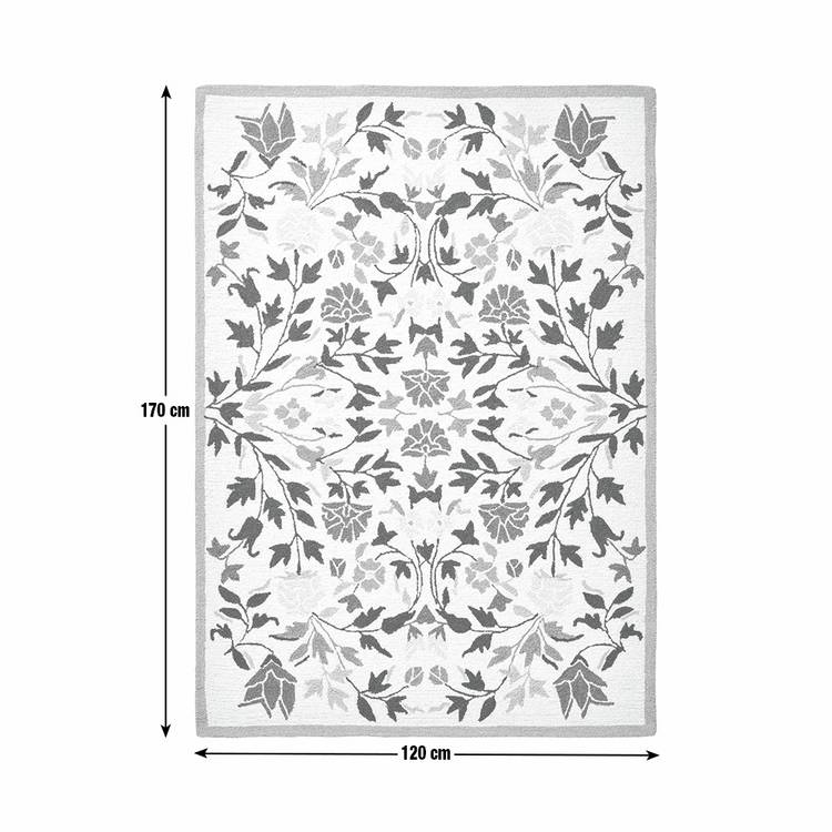 Argos Home country floral cream wool rug 120x170cm, UK version