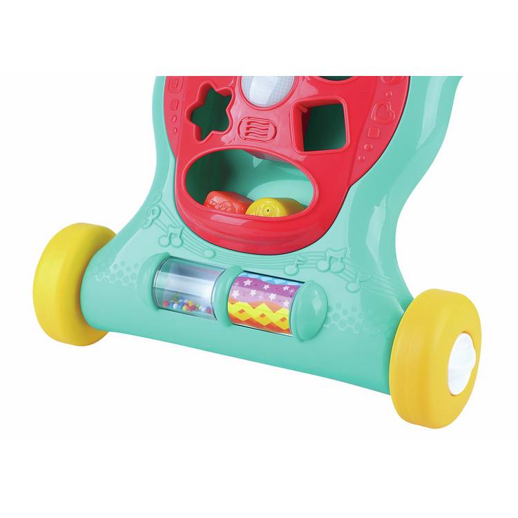 Chad Valley Lights & Tunes baby walker in teal, UK version
