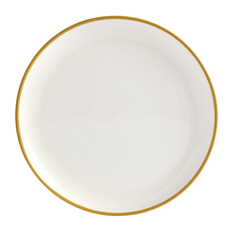 Argos Home mustard rim dinner set 12 piece, imported from the UK