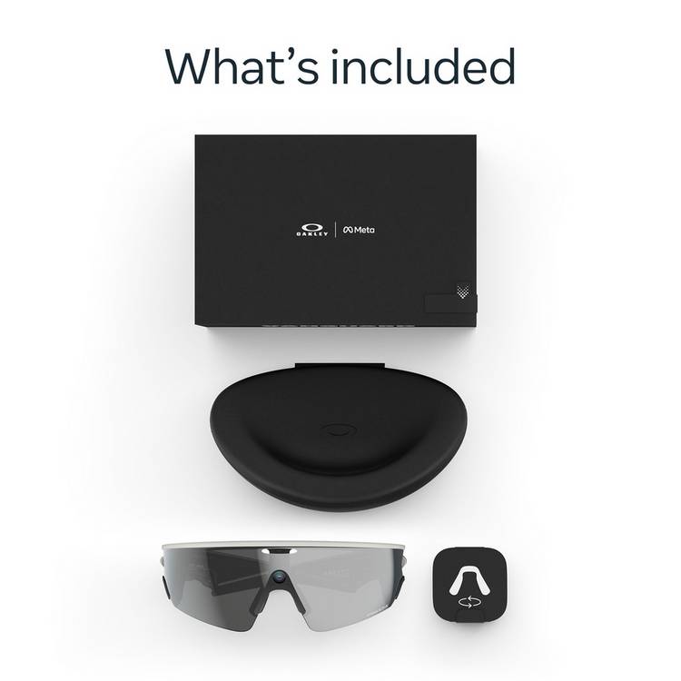 Oakley Meta Vanguard smart glasses white Prizm Black lens, imported from the UK