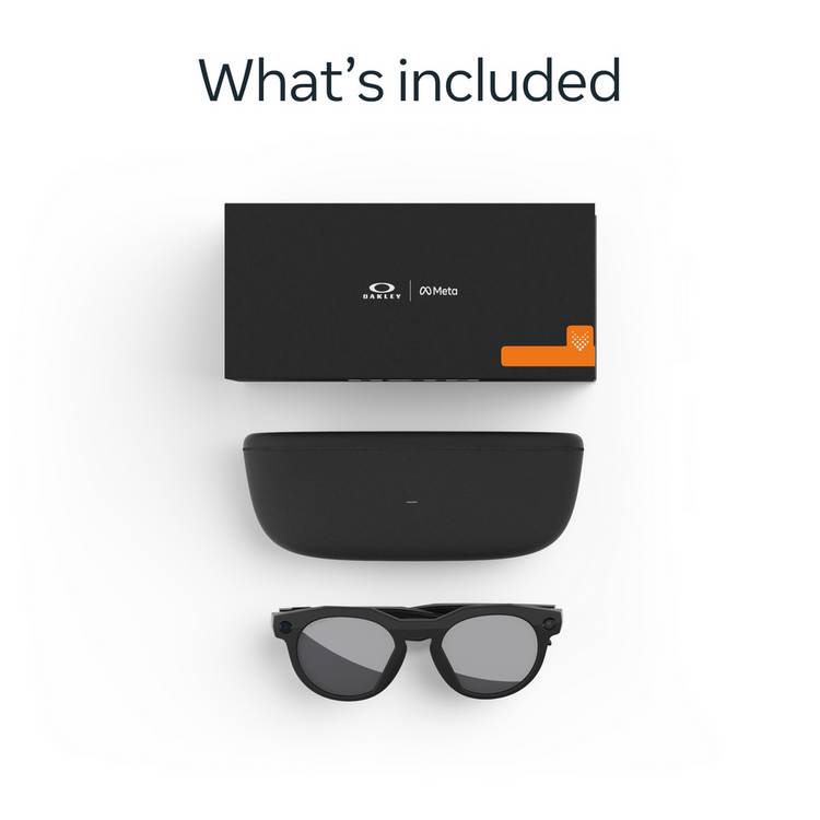 Oakley Meta HSTN smart glasses with Prizm Black Polarized lenses, UK version