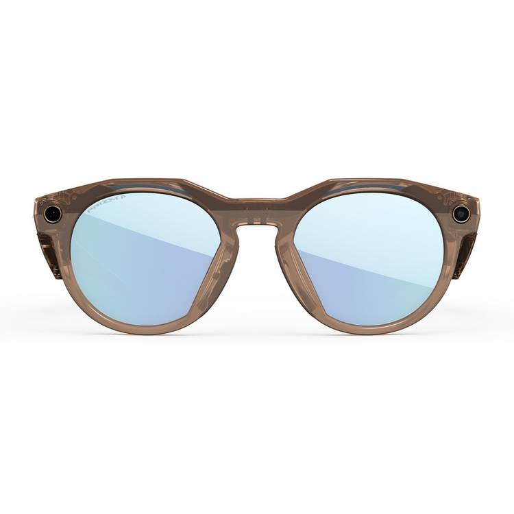 Oakley Meta HSTN Brown Smoke Prizm Deep Water Polarized smart glasses (British brand)