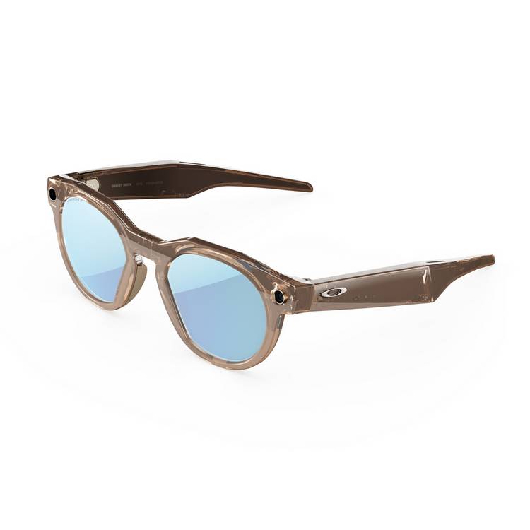 Oakley Meta HSTN Brown Smoke Prizm Deep Water Polarized smart glasses (British brand)