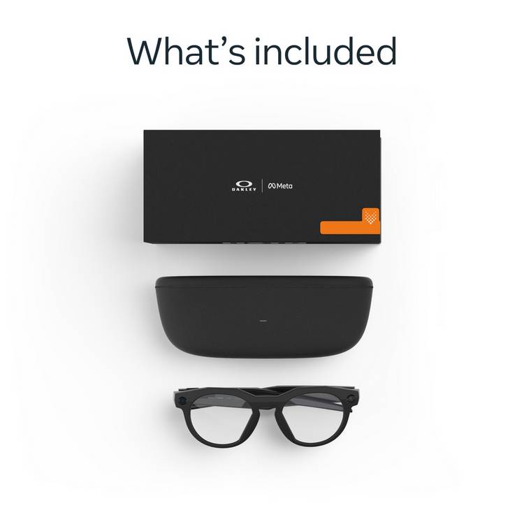 Oakley Meta HSTN smart glasses black clear lenses - British product