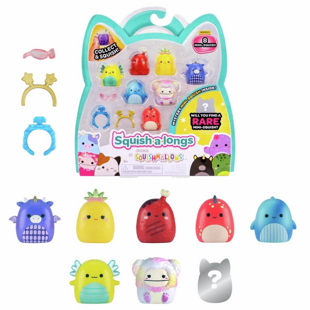 Squish-a-longs collectibles Style 3 Wave 5 pack of 8 (British brand)