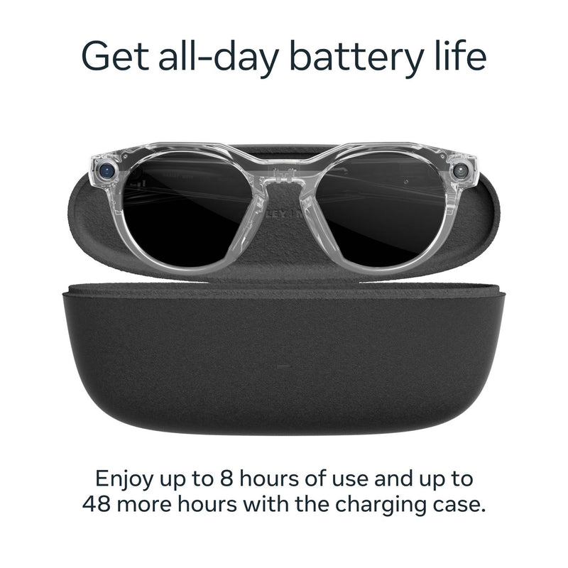 Oakley Meta HSTN smart glasses Clear Transitions Grey Lenses (British brand)
