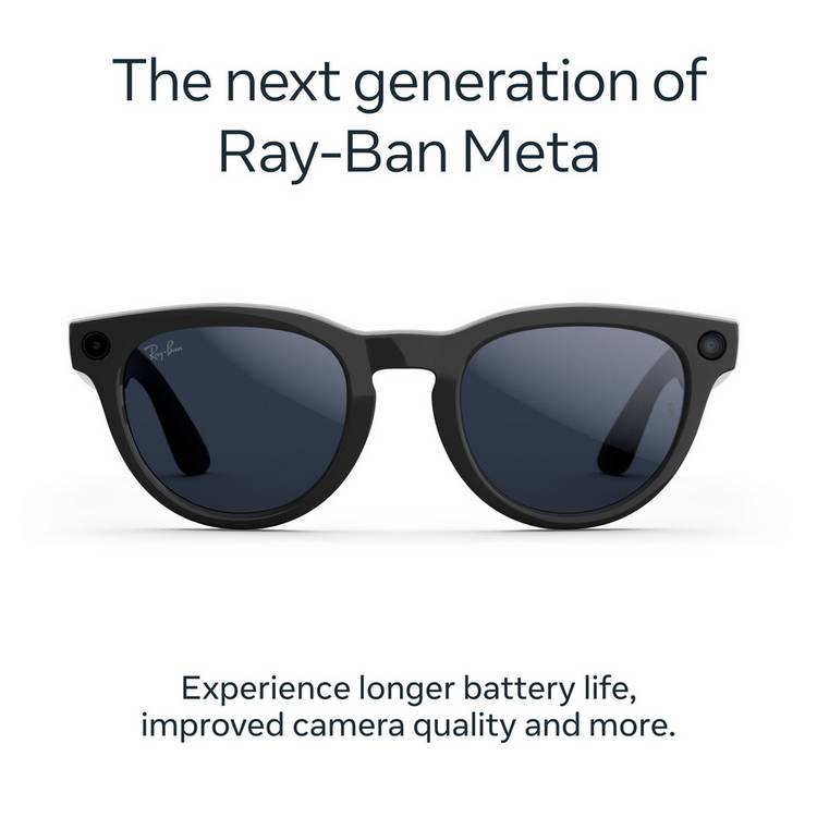 Ray-Ban Meta Headliner sunglasses Black Transitions Sapphire - British product