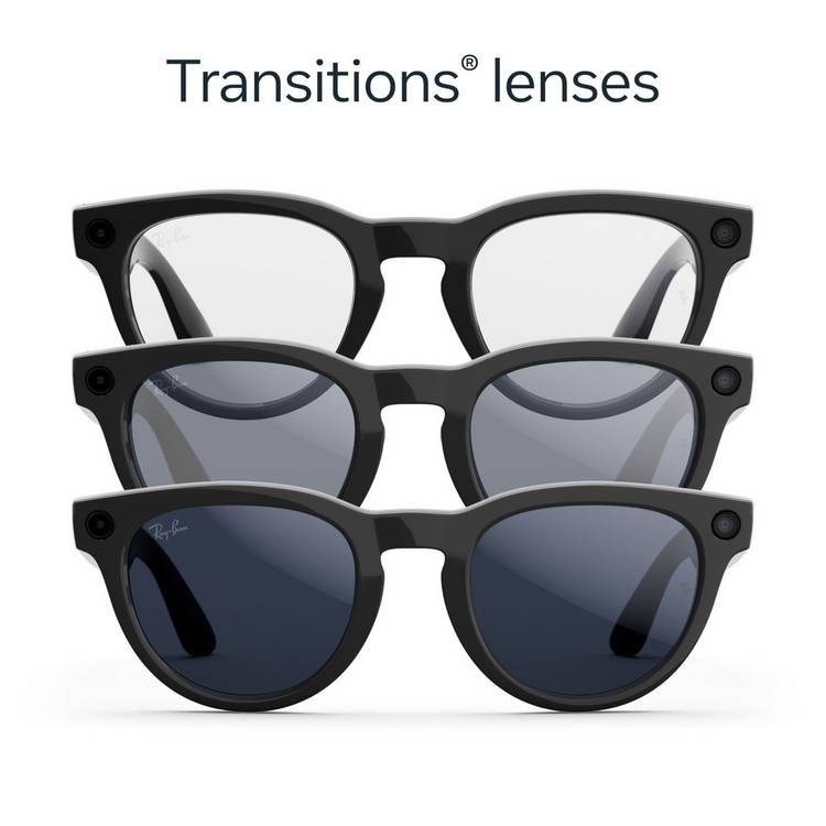 Ray-Ban Meta Headliner sunglasses Black Transitions Sapphire - British product