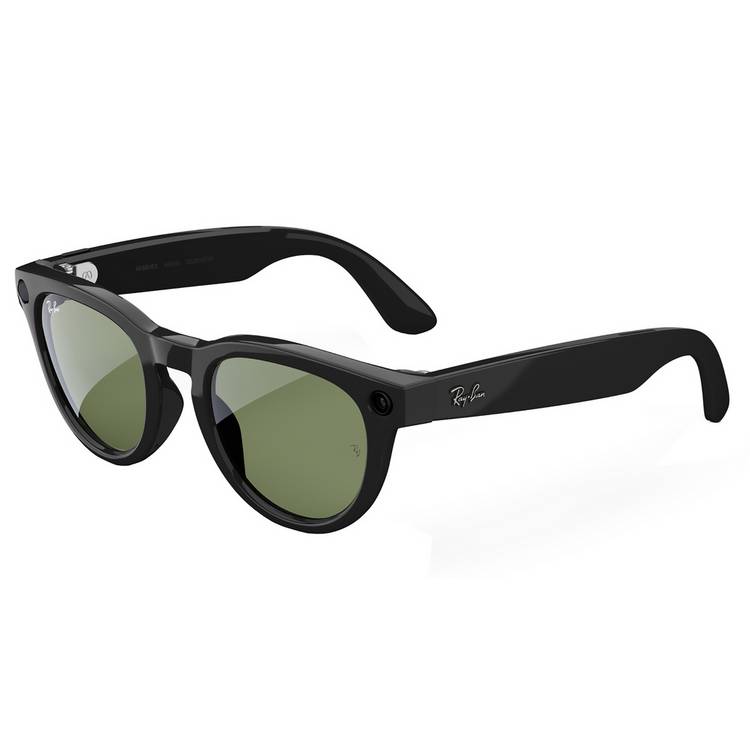 Ray-Ban Meta Headliner Gen 2 smart glasses, shiny black and green, imported from the UK