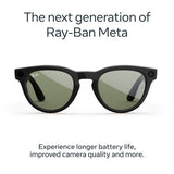 Ray-Ban Meta Headliner Gen 2 smart glasses, shiny black and green, imported from the UK