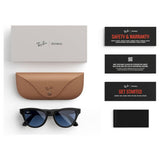 Ray-Ban Meta Skyler smart glasses in shiny black transitions blue, UK version