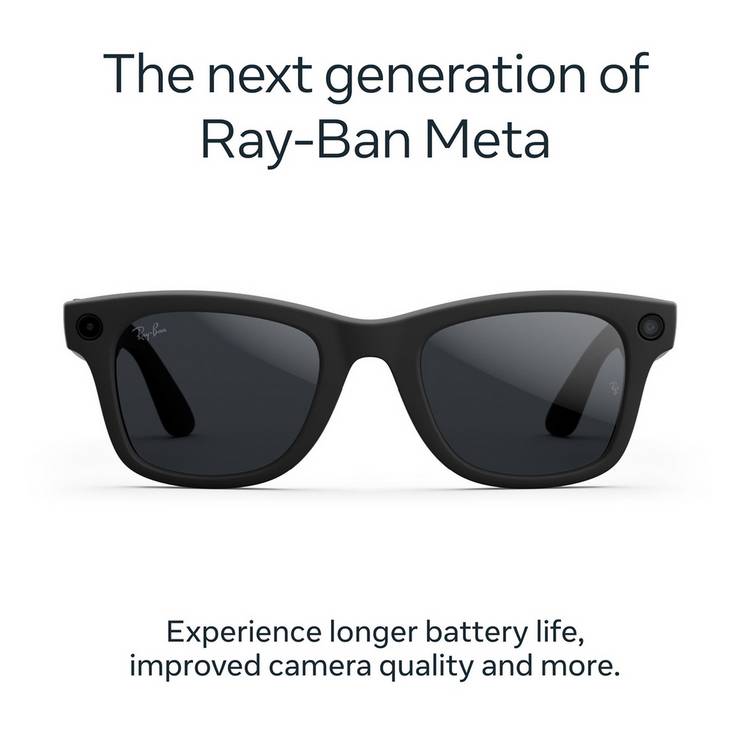 Ray-Ban smart sunglasses Meta Wayfarer Gen 2 Large Black Transitions Grey, UK version