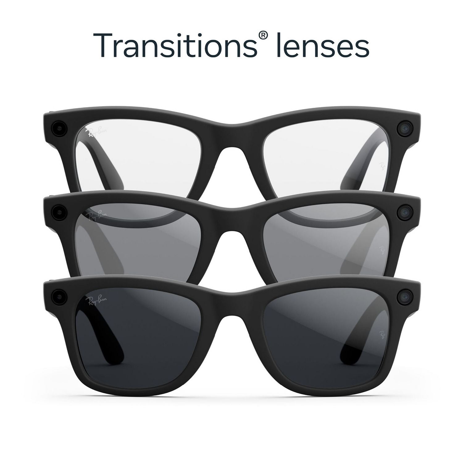 Ray-Ban smart sunglasses Meta Wayfarer Gen 2 Large Black Transitions Grey, UK version