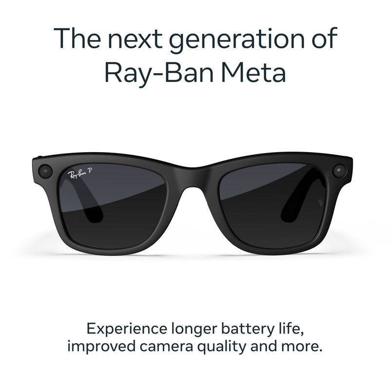 Ray-Ban Meta Wayfarer Gen 2 smart glasses matte black polarized graphite (British brand)