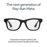 Ray-Ban Meta Wayfarer Gen 2 smart glasses matte black clear lenses - British product