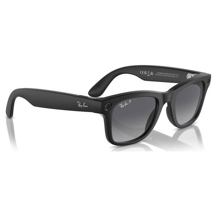 Ray-Ban Meta Wayfarer matte black polarised graphite L - British product