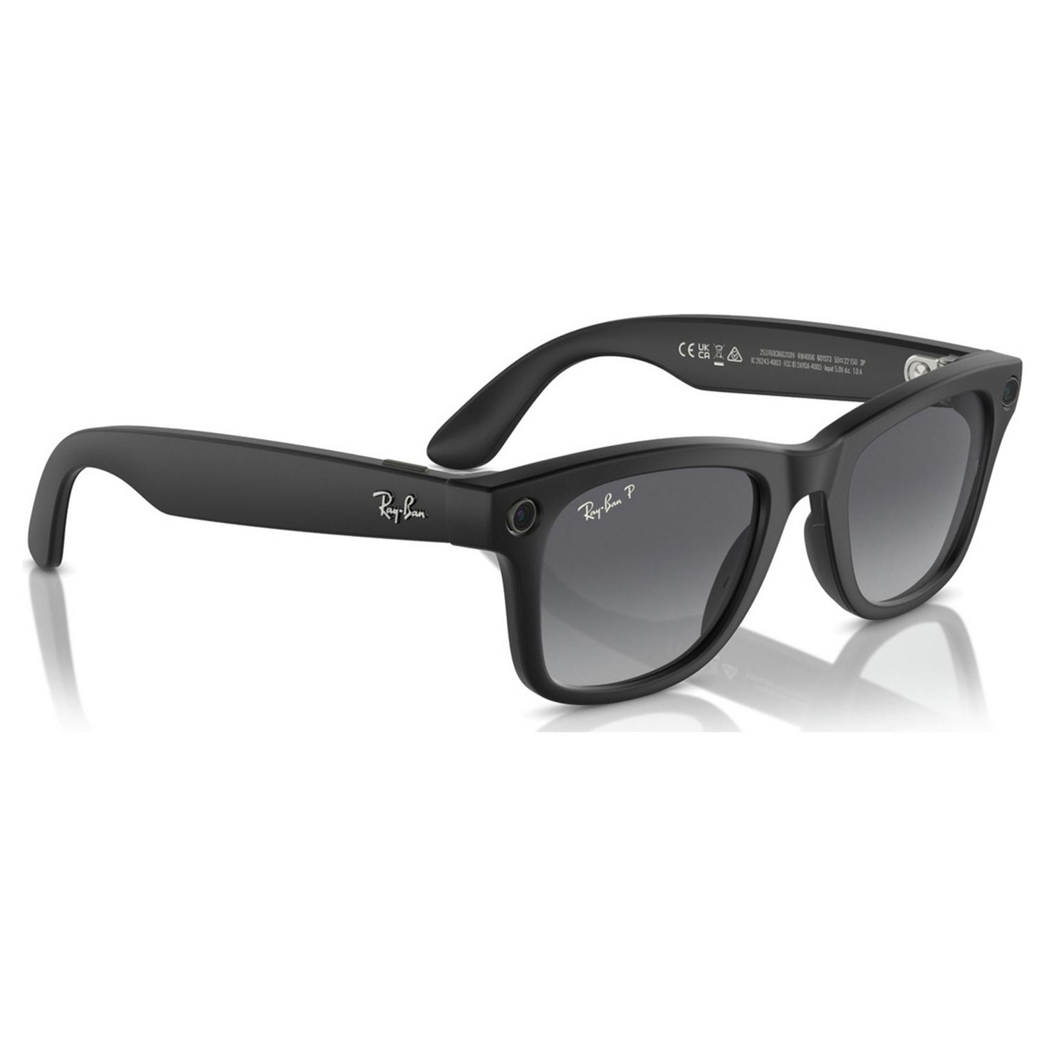 Ray-Ban Meta Wayfarer matte black polarised graphite L - British product