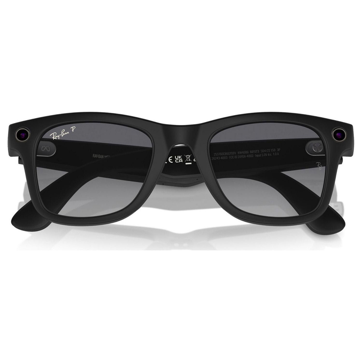 Ray-Ban Meta Wayfarer matte black polarised graphite L - British product